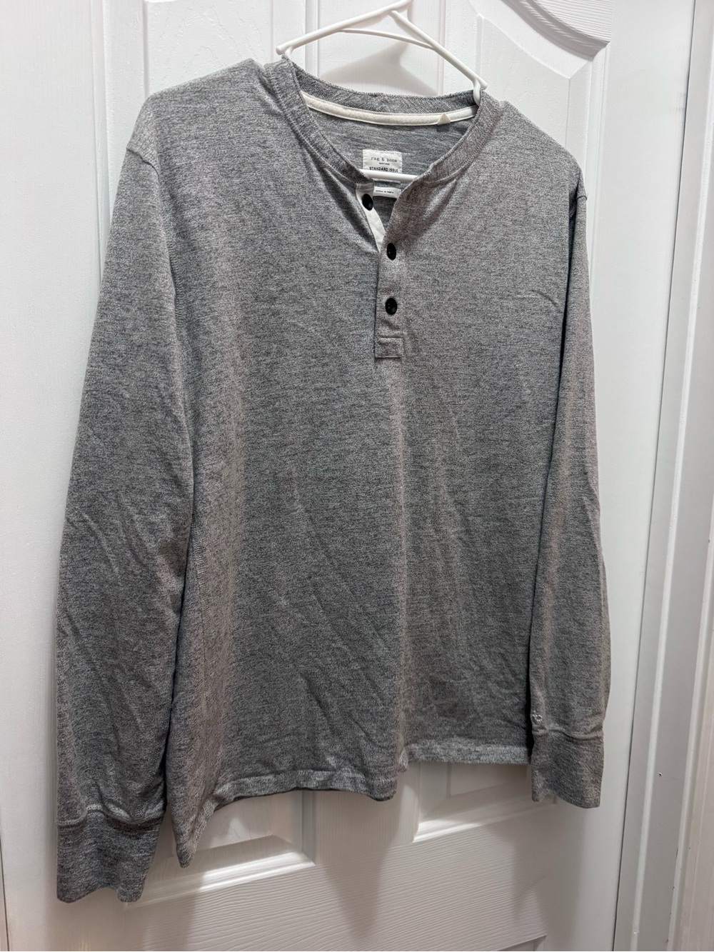 Men's Gray rag & bone size L/G standard issue Long Sleeve Shirt excellent care
